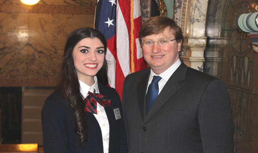 Emily Crace serves as Page for Ms Senate