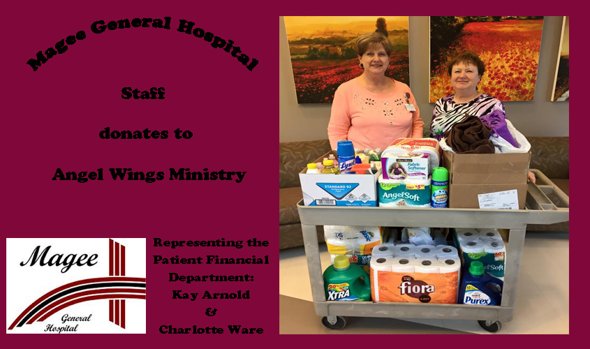 Magee General Hospital staff donates to Angel Wings Ministry