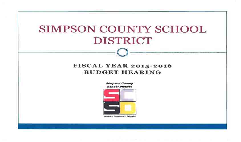 SCSD Fiscal Year 2015 – 2016 Budget Hearing