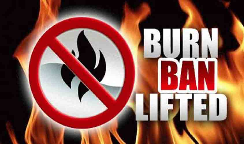 OUTDOOR BURNING IS NOW ALLOWED
