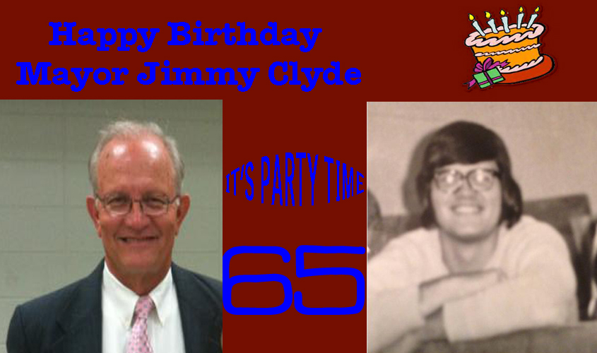 “65” CANDLES FOR MAYOR JIMMY CLYDE