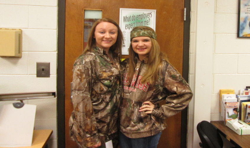 Polymer Science Students from Mendenhall Showing Spirit