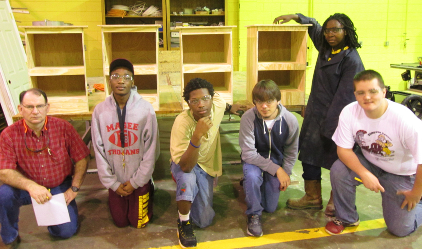 Technical Center Construction Trades II Students