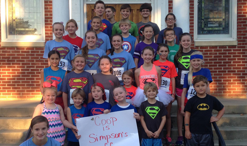 Super Heroes Running for Coop