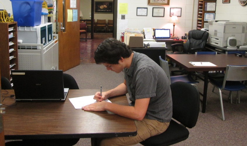 John Cuevas, Health Science Student, at Work