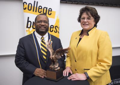 Southern Miss College of Business Honors Lock with Alumnus of Year Award