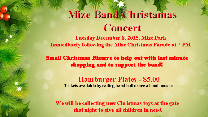 Mize Band Christmas Concert