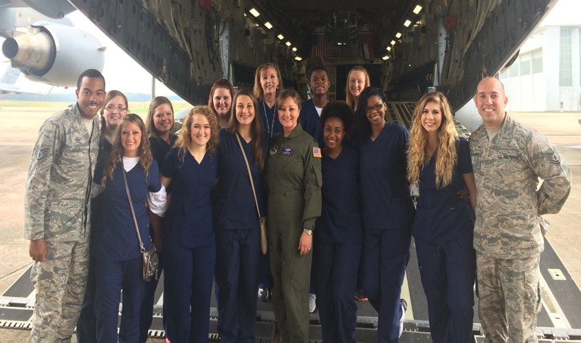 Students Tour Air Guard Base