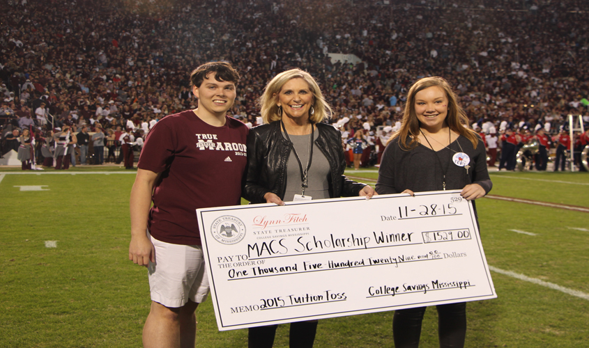 College Savings Mississippi Awards Two MACS Scholarships at 2015 Egg Bowl