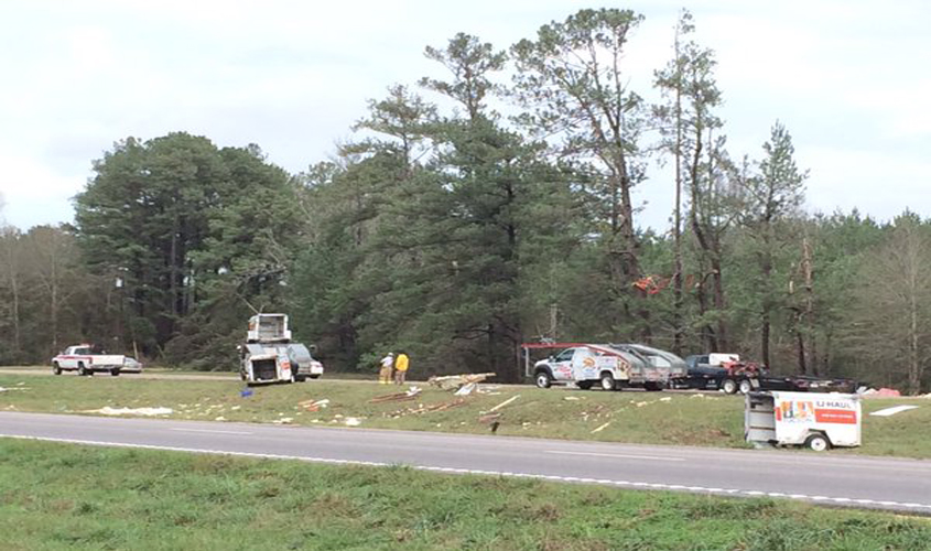 Debris Closes Highway 49 @ Seminary