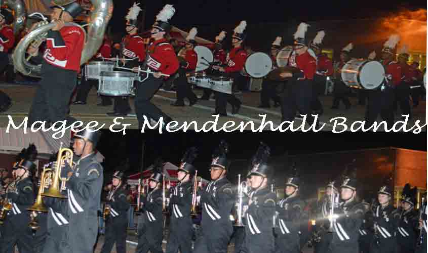 Magee & Mendenhall Bands in Parade!