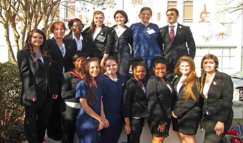 Health Science Students Competing at the Regional HOSA Competition