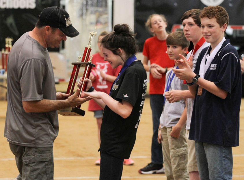 Youth archers take aim during competition Tuesday afternoon