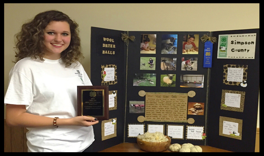 Kennedy Won First Place 4H State Congress