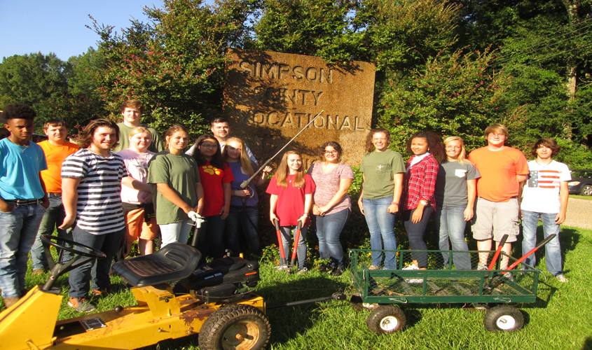 Tech Students Participate in Campus Beautification Project