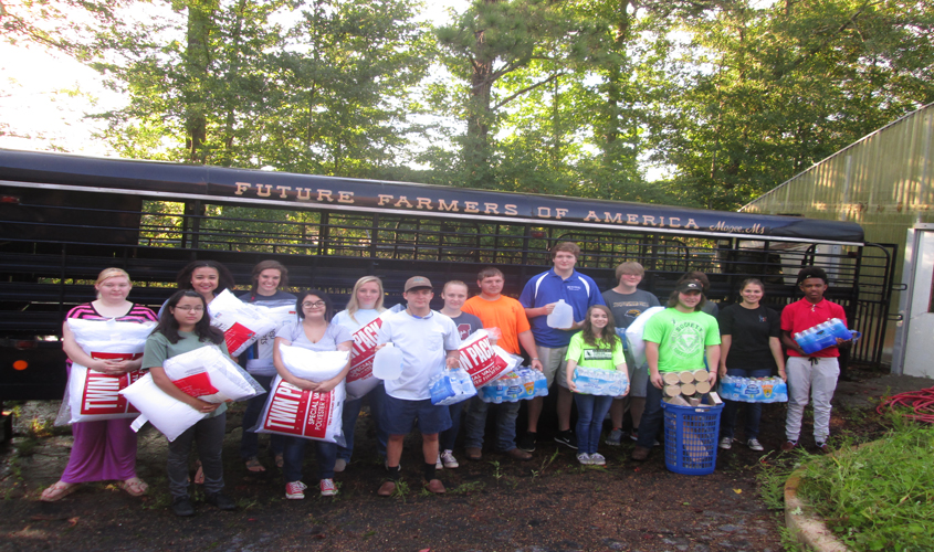 Technical Center FFA Students Help Flood Victims