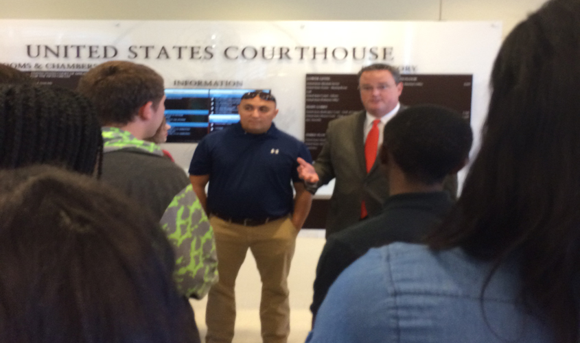Tech Center Law & Public Safety Class Visit US Federal Courthouse