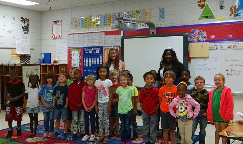 Magee Homecoming Court Visits Elementary and Middle School