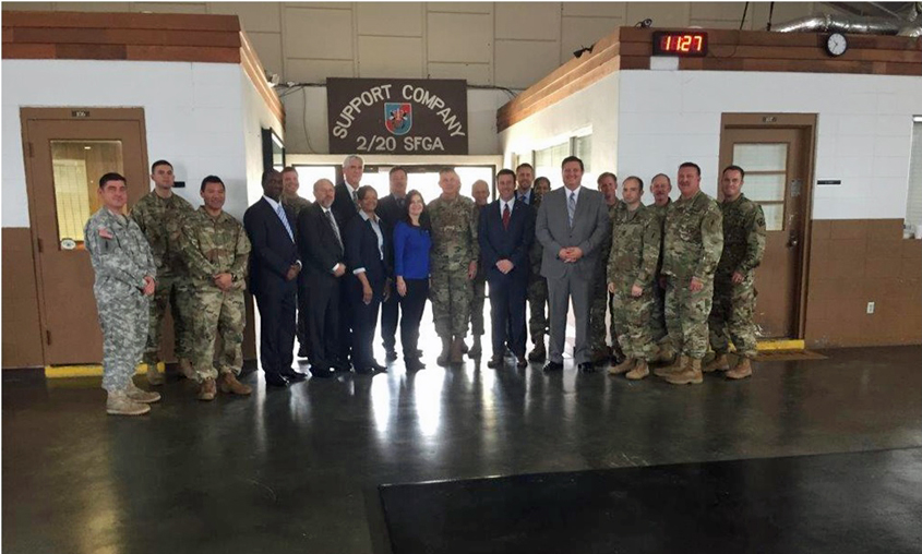 Senator Chris Caughman Visited with National Guard Troops