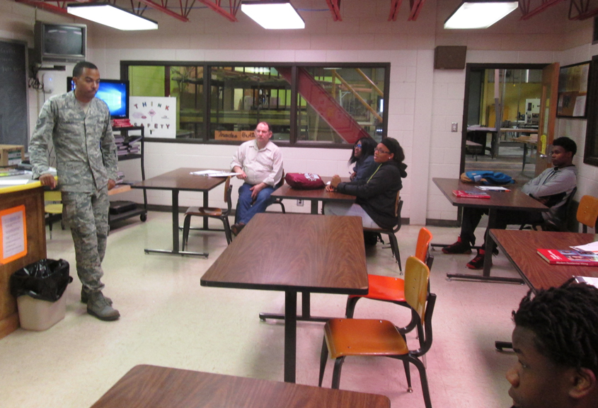 Air Guard Rep speaks to Tech Center