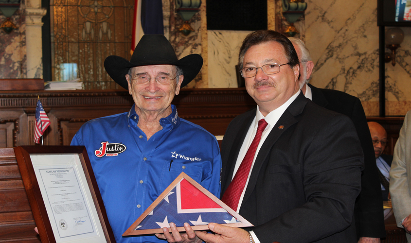 Mississippi’s Pro Rodeo Master and Dixie National Rodeo favorite, Comedian Lecile Harris was honored on Thursday, February 16, 2017, by the state Senate