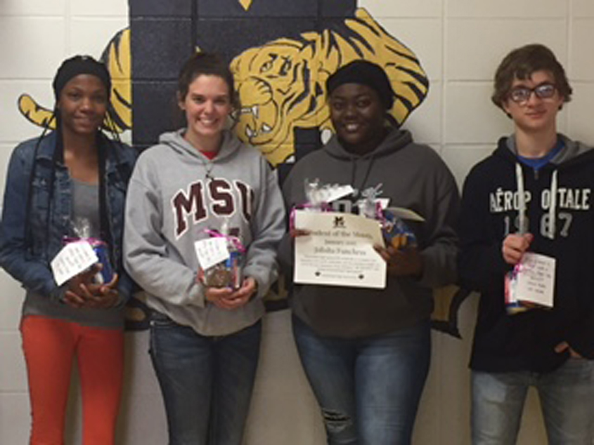 Mendenhall HS Character Trait of Caring and the Student of the Month