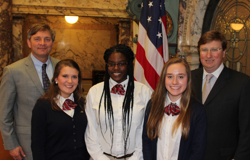 Three Area High School Girls Page for the MS Senate