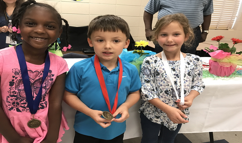 Mendenhall Elementary 1st Grade Spelling Bee Winners