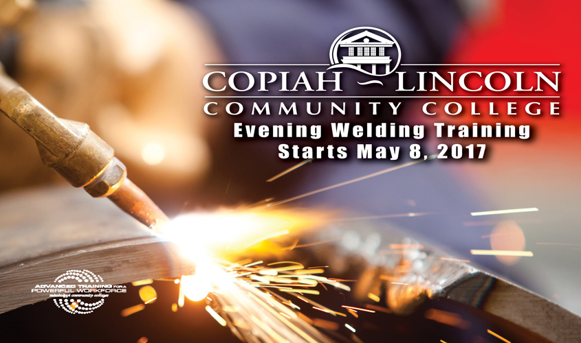 NEW at Co-Lin Simpson County Center! Evening Welding Training Classes Start May 8, Scholarships available