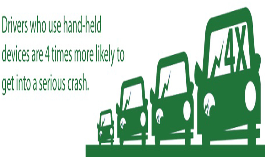 Good driving behavior means no distractions