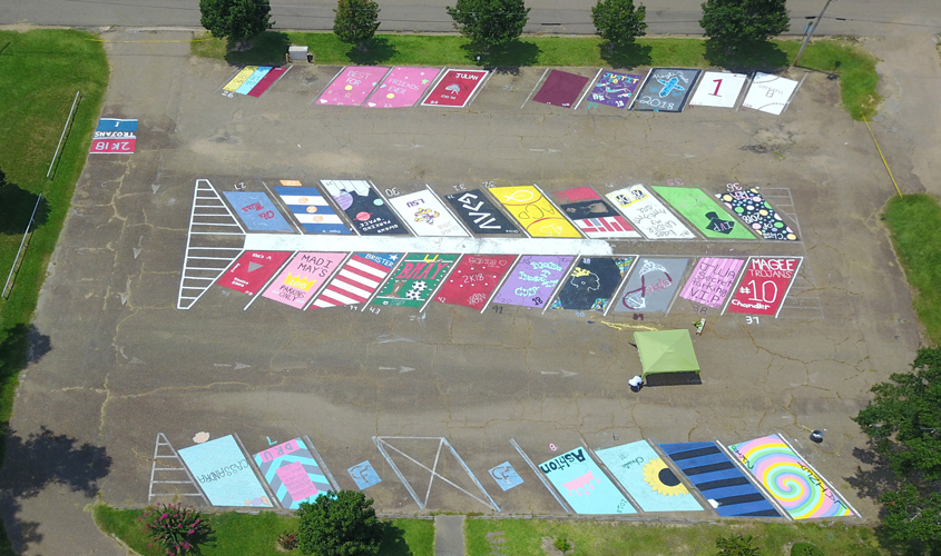 Magee Senior Parking From Above