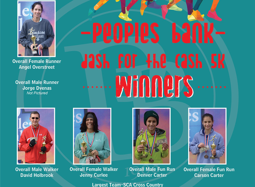 Over-All Peoples Bank Dash for Cash Winners