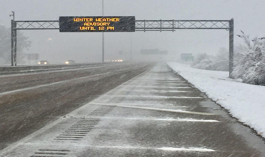 Icy conditions reported in Central and South Mississippi