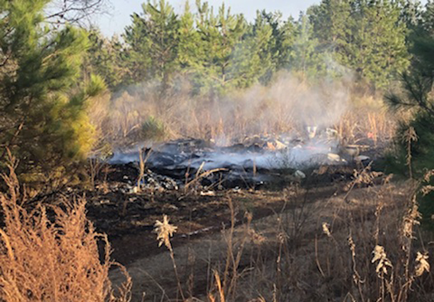 Woods Fire on Baldwin Road