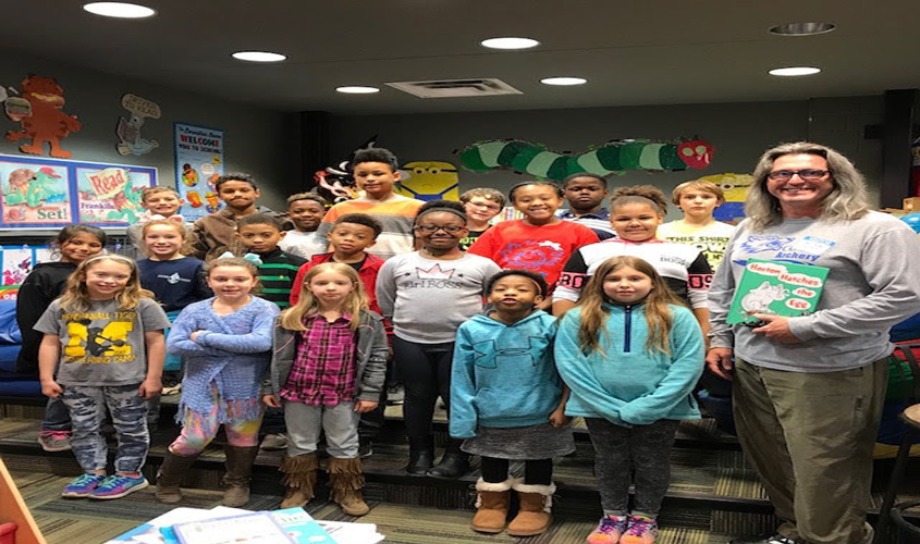 Mendenhall Elementary Library is BUSY!!