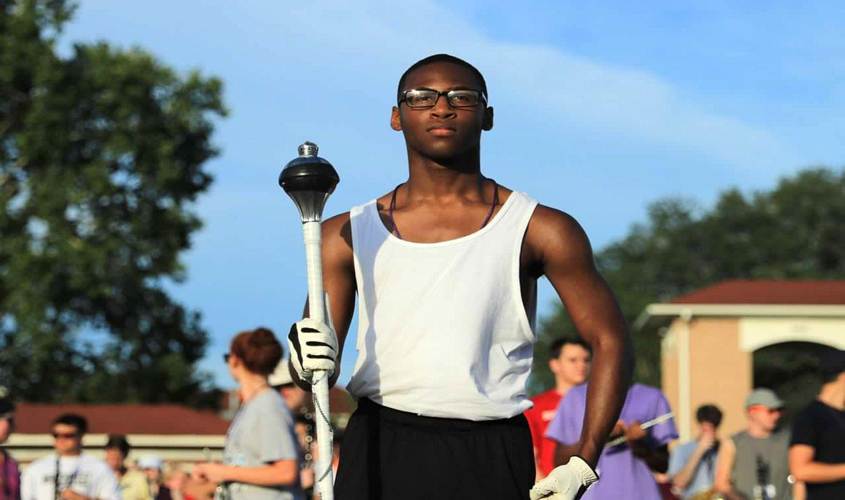 Durr Leading Lions Band During Practice