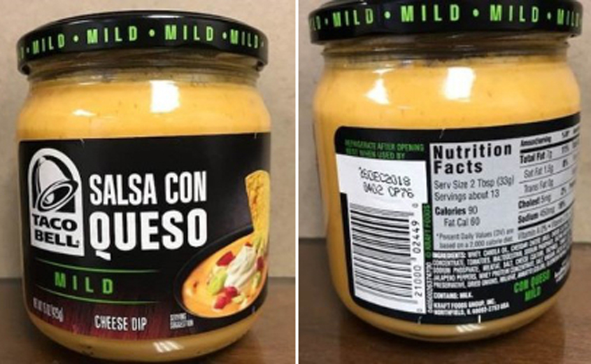 Kraft Heinz Co. recalls Taco Bell Cheese Sauce for Botulism Risk