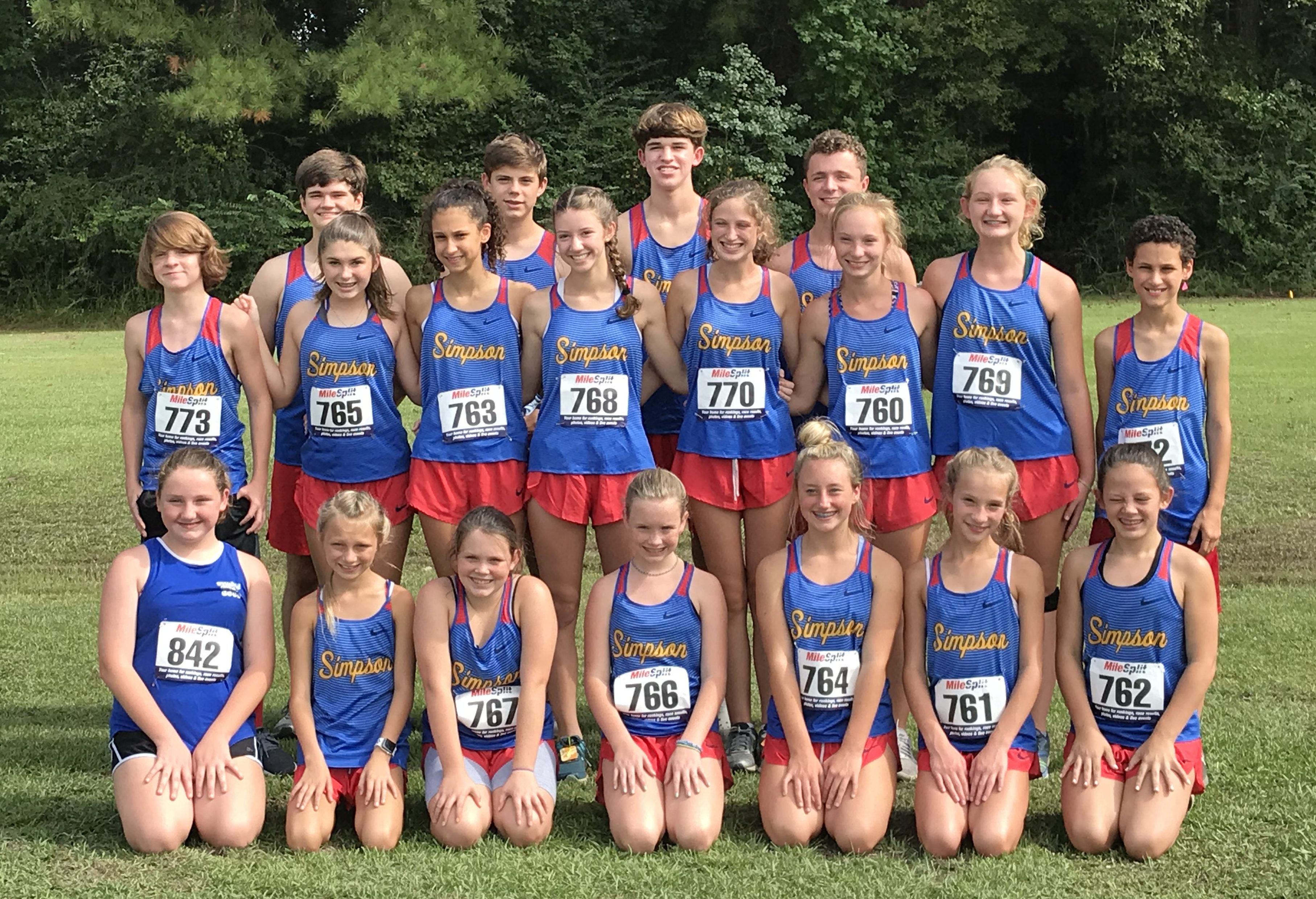 Simpson Academy Cross Country Team