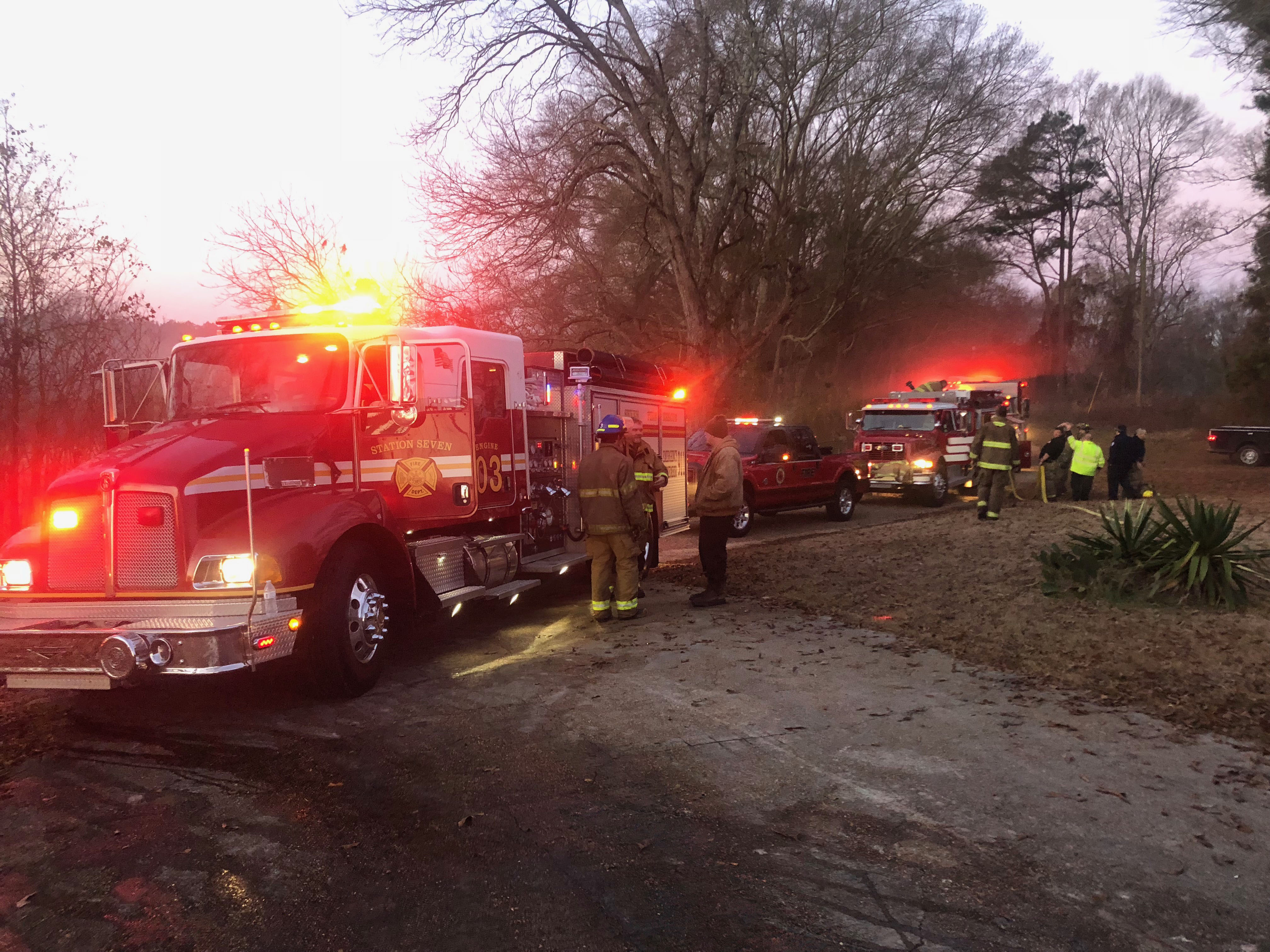 Home Burns Christmas Eve