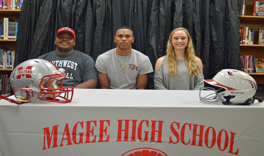 Magee Has 3 Athletes to Ink Scholarships on Signing Day