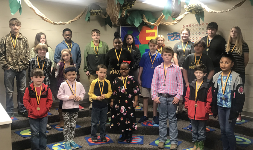 Simpson Central Students of the Month for Self-Discipline.