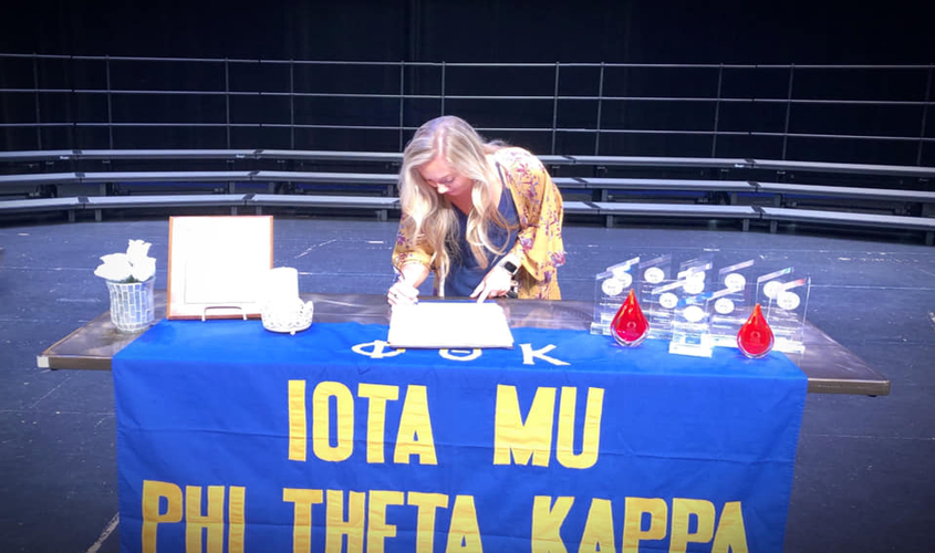 Kadin Adcock Inducted in Pearl River PTK