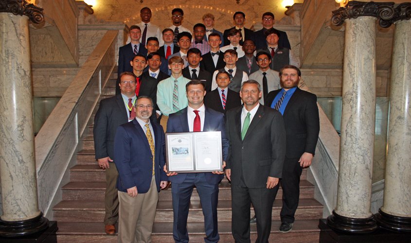 Soccer Team Honored at Capitol