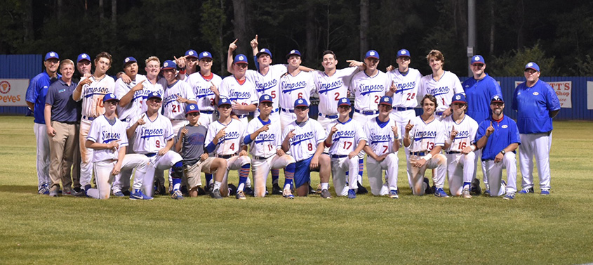 Simpson Baseball wins District 3 AAAA Championship with a 11-1 victory over Copiah