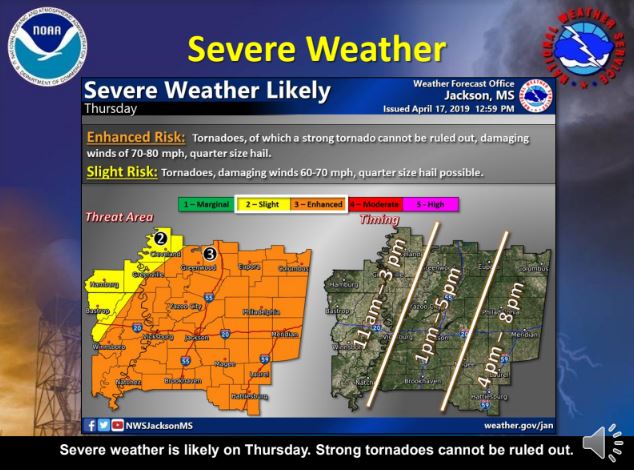 NWS Severe Weather Briefing - Wednesday, April 17, 2019