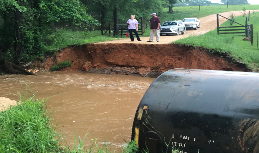 Roads Washing Out During Rain