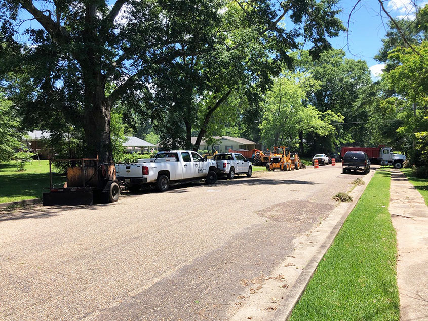 Paving of Streets Begins