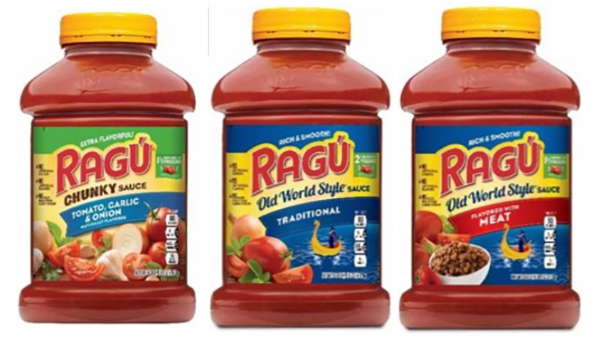 Some Ragú Pasta Sauces Recalled