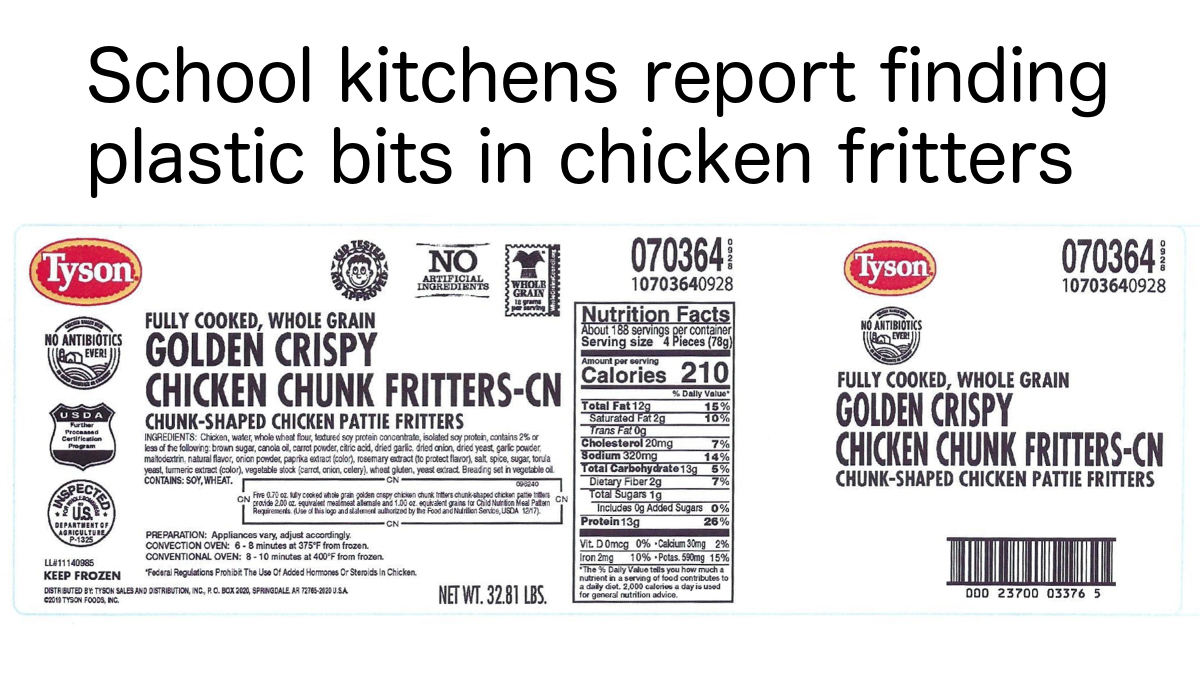 Tyson Recalls More than 95 Tons of Chicken