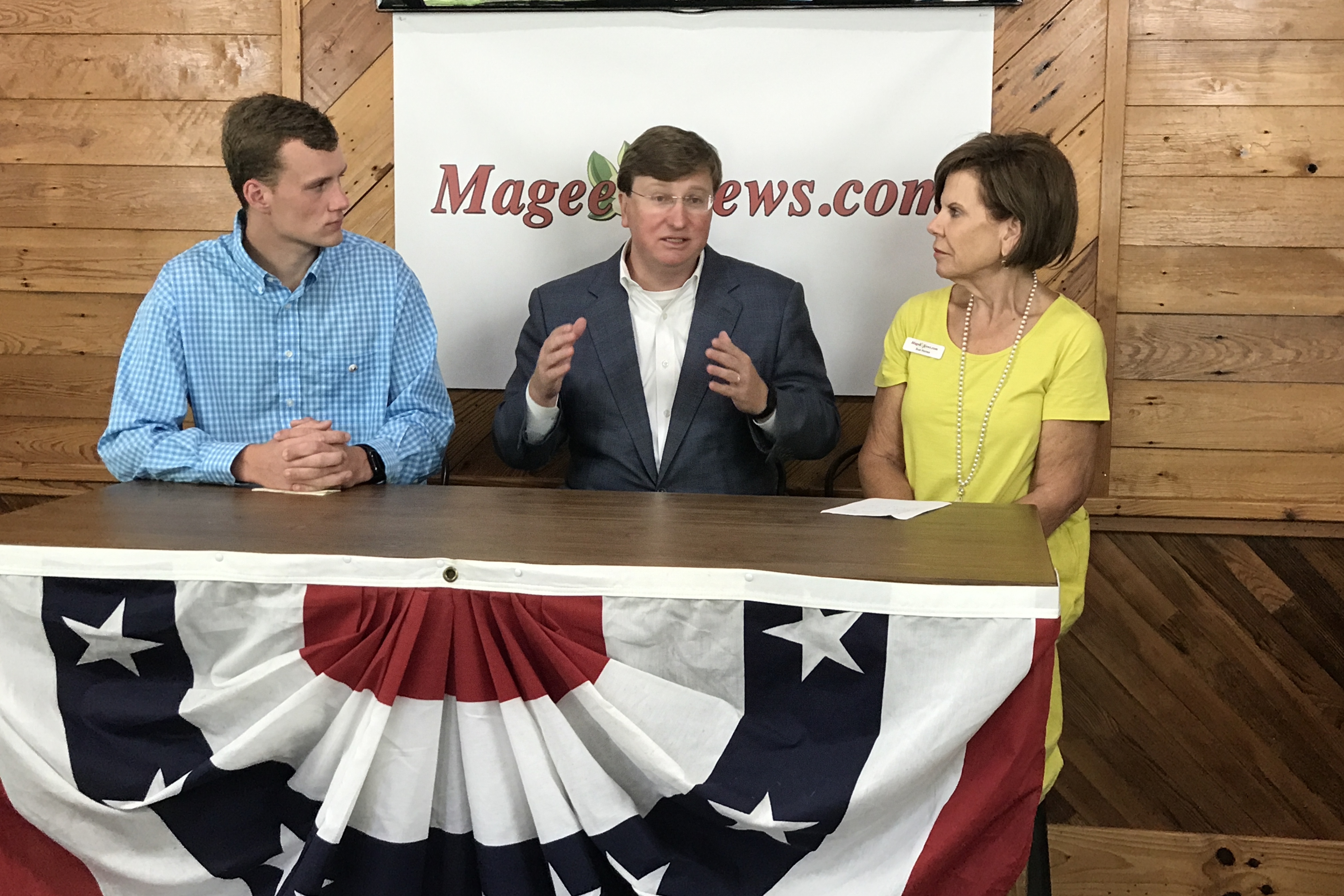 Tate Reeves visits MageeNews.com